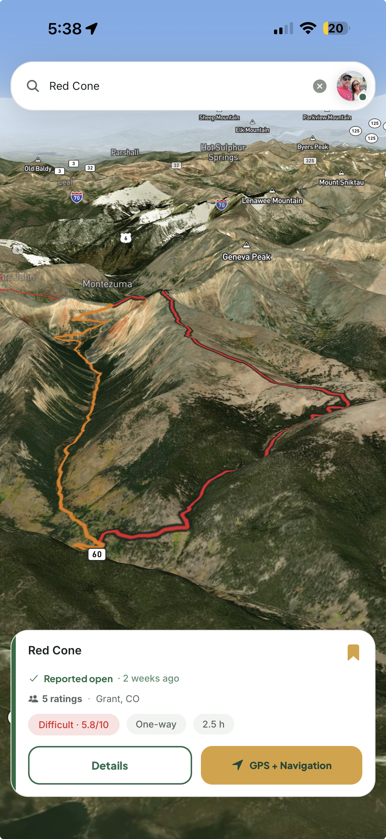The Landroamer trail list with difficulty and region filters